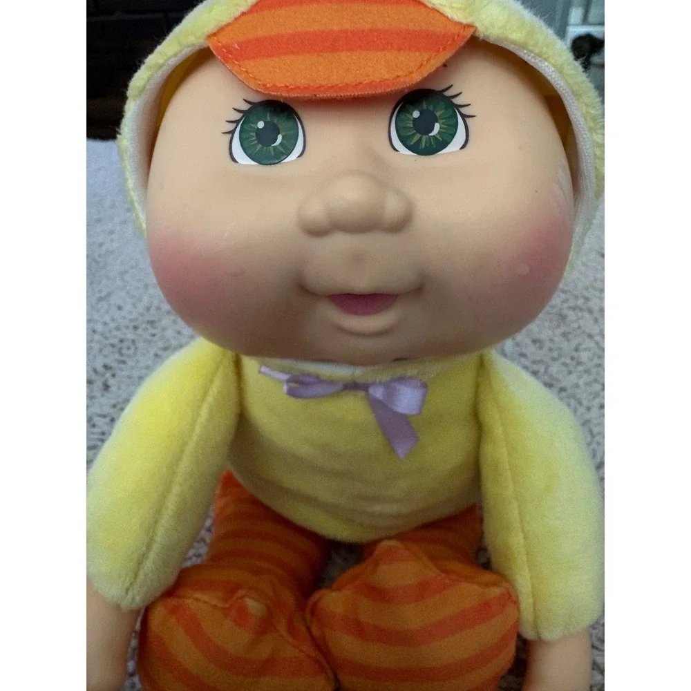 Cabbage Patch Kids Cuties Yellow Chick Plush Doll Green Eyes 9in CPK Doll